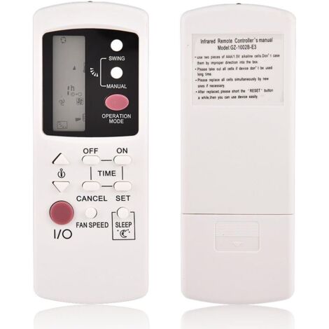GZ-1002B-E3 - Mando a Distancia de Repuesto para Aire Acondicionado Galanz, Repuesto de Control Remoto de Aire Acondicionado para Galanz GZ-1002A-E3 GZ-1002B-E1