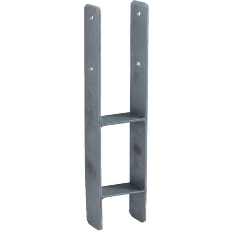H-ancre 1200MM X 1200MM Ancrages Ancrage en H ancre de sol En acier galvanisé à chaud Durable Garages Pergola- Douille de sol hauteur 600mm x Largeur 121mm x épaisseur 6 mm - Pied de poteau Support 1