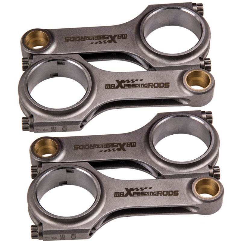 Image of H-Beam Connecting Rods Pleuel für nissan QR25 QR25DE 2.5L L4 ARP2000 5.6299'