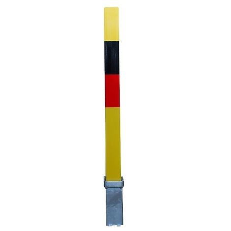 main image of "H/D Removable Locking Security Parking Post with Black & Red Bands (001-0284 K/D, 001-0274 K/A)"