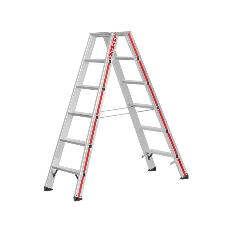 Matisère - Escabeau double 2x6 marches - Hauteur max. de travail 2.92m - 8024/2X6