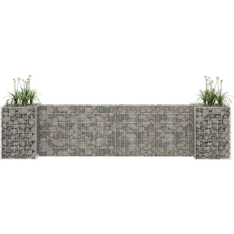 Vidaxl - H-förmiger Gabionen-pflanzkorb Stahldraht 260x40x60 Cm