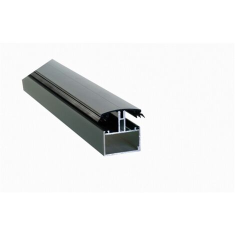 H-förmiges tragendes Verbindungsprofil, anpassbar an 16/32 mm Polycarbonat in anthrazitgrau RAL 7016 lackiertem Aluminium, L: 3 m