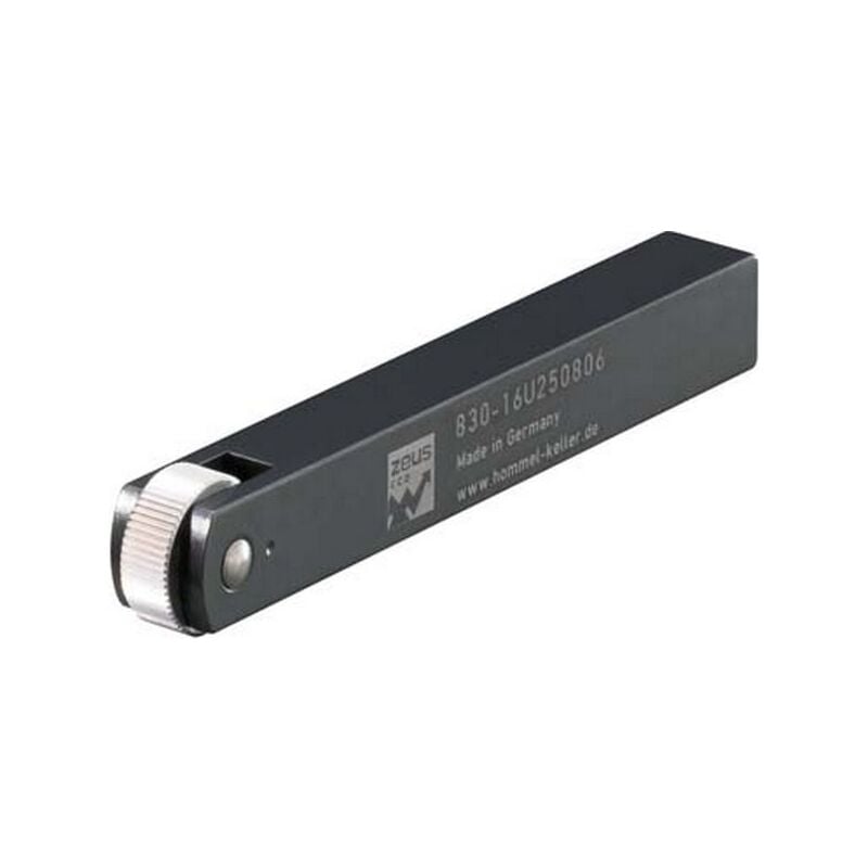 Zeus - Outil à moleter 830 (sans molette), Modèle : 830-16U250806, Plage de travail ø 15-200 mm, Tige 16 x 16 mm, Long. totale : 130,5 mm