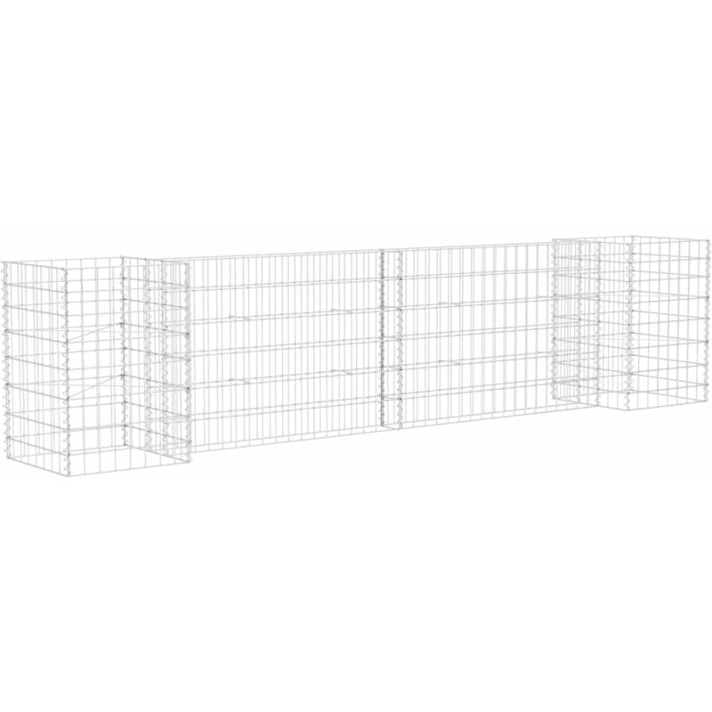 H-Shaped Gabion Planter Steel Wire 260x40x60 cm Vidaxl