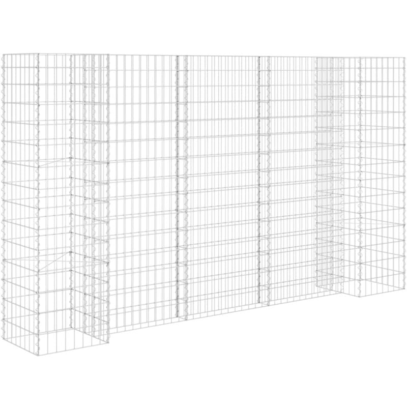 Vidaxl - H-Shaped Gabion Planter Steel Wire 260x40x150 cm