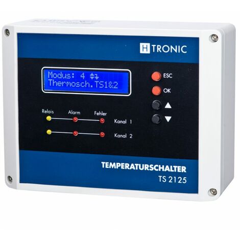 H-Tronic 1114450 TS 2125 Multifunktions-Temperaturschalter-55-125 °C