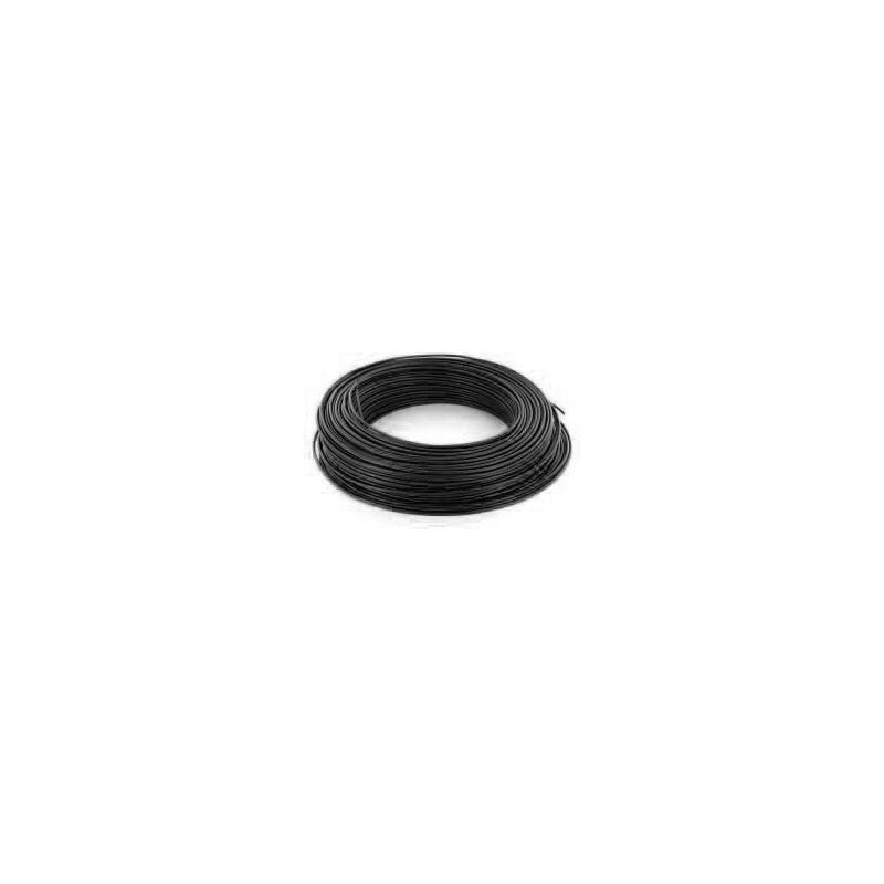 100m de fil 1,5mm² noir rigide câble H07V-U (1225015)