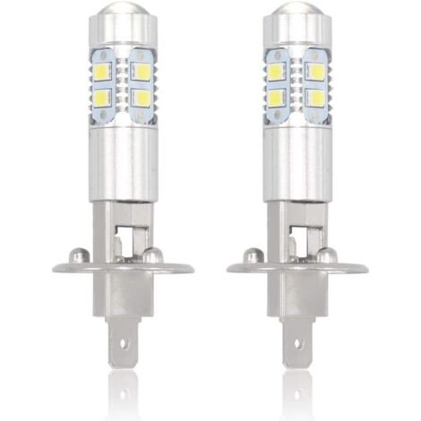 H1 LED Ampoules de phare, 6000K Super White Fog Driving Light 100W 2400LM Daytime Running Light DRL 360 ° Faisceau Ampoules Lampe (Ensemble de 2)