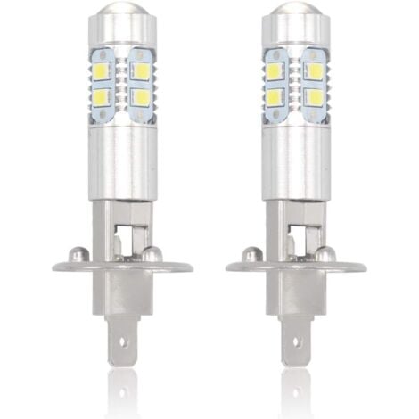 H1 LED Scheinwerferbirnen, 6000K Super White Nebelscheinwerfer 100W 2400LM Tagfahrlicht DRL 360° Strahlbirnen Lampe (2er Set) Ulisem