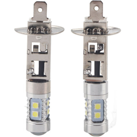 H1-Scheinwerferlampen, 2 Stück, 6000K superhelles Weiß, 100W LED-H1-Scheinwerferlampen-Set für Nebelscheinwerfer, Tagfahrlicht (DRL)