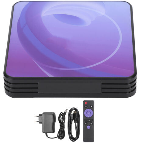H10 Internet-TV-Box mit Farbdruck, stabiler 6K-Bildqualität für Allwinner H6, 4 GB RAM + 32 GB Speicher, EU-Stecker