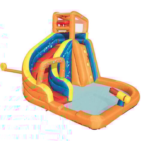 H2OGO Tobogán de agua Turbo Splash Water Zone-Mega Water Park Bestway - Multicolor