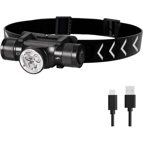 H330 Lampe Frontale, 1500 Lumens Lampe Frontale LED Rechargeable, IP66 Étanche Torche Frontale, 5 Modes d'Éclairage pour Cyclisme Camping Randonnée Bricolage [Classe énergétique A+++]
