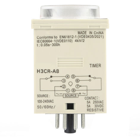 H3CRA8 1.2S300H Zeitverzögerungsrelais, 8-polig, Drehknopf, AC220V