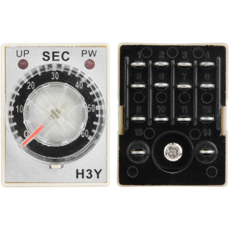 H3Y-4 Nadel-Zeitrelais, 24VDC 14-Pin Verzögerungstimer (einstellbar 60 Sekunden)