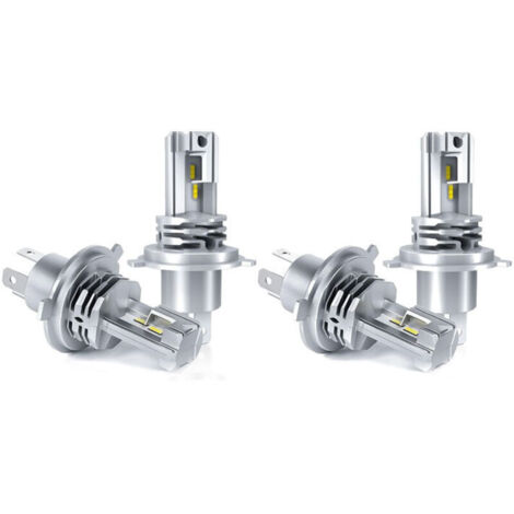 H4 6500K Weiße LED-Lampe für 12-24V Autoscheinwerfer, Fern-/Abblendlicht-Umrüstsatz (4-teilig)