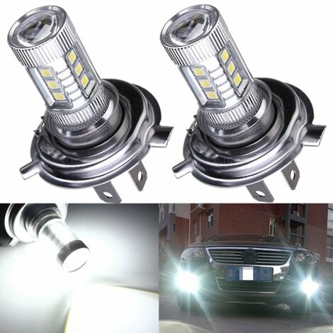 2 bombillas Super LED blancas, 12V, H7, Kit de faros delanteros, 100W,  8500K, Mini lámpara de xenón para coche, faro halógeno superbrillante para