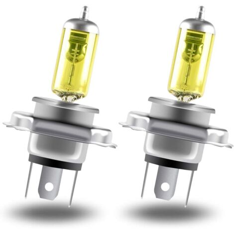 H4 Ampoule de Phare Halogène de Voiture 12V 60/55W 3000K Super Brillant or Feux de Route/Feux de Croisement Halogène Phare Voiture Moto Phare Antibrouillard Ampoule DRL, 2 pièces