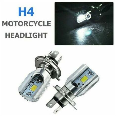 H4 Bulb 6V-80V 6W 6500K COB LED Low Beam/High Beam Headlight Lamp Motorcycle Electric Car White