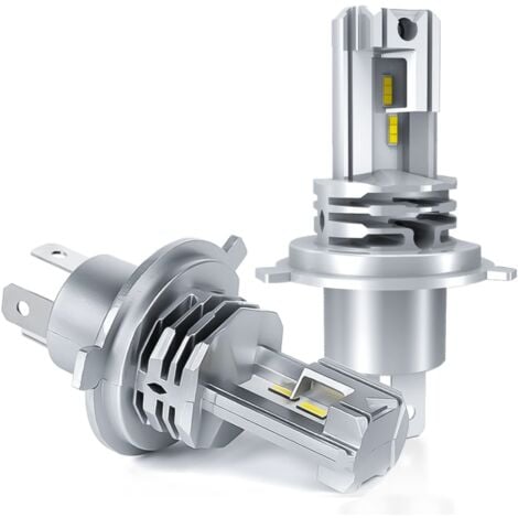 AIMOONSA H4-LED, 6500 K Weiß für Auto 12 V-24 V Fern-/Abblendlicht-Glühbirnen-Umrüstsatz für Scheinwerfer. (2 Stück)