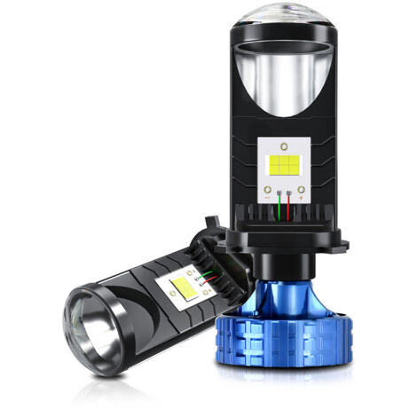 H4 LED-Scheinwerferlampen, 20.000 lm 60W, superhelles Scheinwerfer-Umrüstset, 6000K weißes Licht, IP68 wasserdicht, 2er-Pack.
