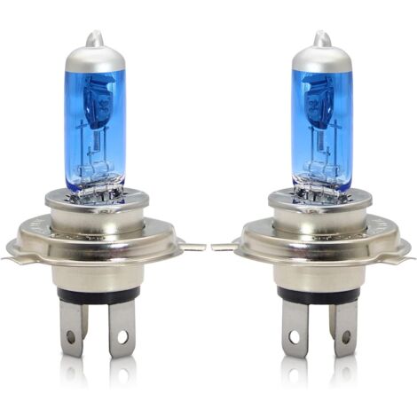 H4 P43t Halogen-Scheinwerfer, 60/55 W, 5000 K, warmweiß, Fern-/Abblendlicht, 12 V, Auto, Auto, Motorrad, Glühlampe, 2 Stück