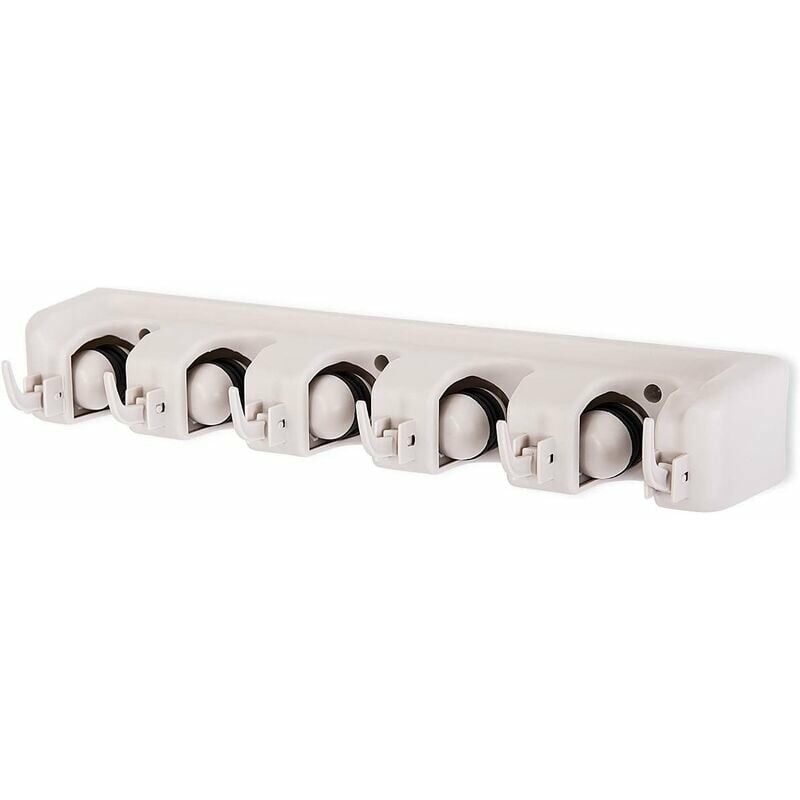 Dazzler - H5 mise à niveau support de vadrouille pp beige pp support de vadrouille crochet balai support de vadrouille,pour la cuisine à domicile,
