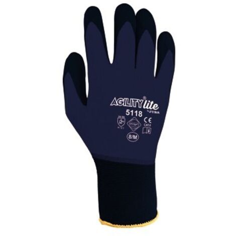 H5118/7 GUANTE NYLON/ELASTANO RECUBIERTO DE NITRILO FOAM NFT. SIN COSTURAS. PUÃ‘O - JUBA