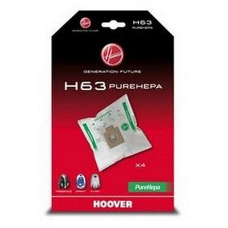 H63 caja de 4 bolsas pure Hepa 35600536, 09200245 HOOVER