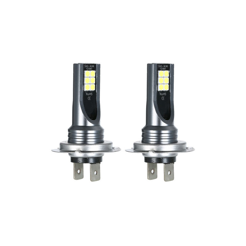 Image of Ymyny - H7 Auto led Nebel Glühbirne 200W Scheinwerfer 6000K Weiß hid Decoder Schwarz 2 stücke