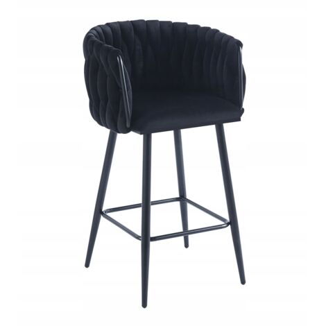 H7-FX Samthocker schwarz (schwarzes Gestell)