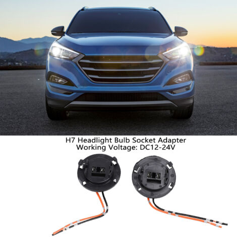 H7-Scheinwerfersockeladapter, 2 Stück, 12–24 V, für Hyundai Tucson 2016–2020, ABS