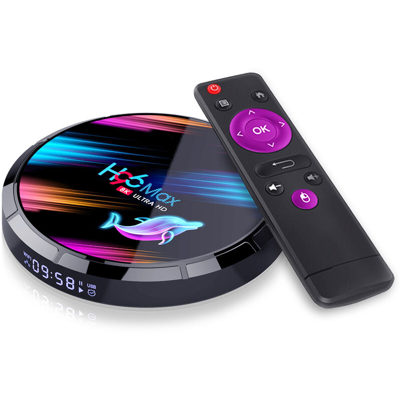 

H96 Max X3 Smart Android 9.0 TV Box S905X3 Cortex-A55 Quad Core 64 Bit 4GB / 64GB 2.4G y 5G WiFi H.265 VP9 Decodificación Miracast HD Media Player