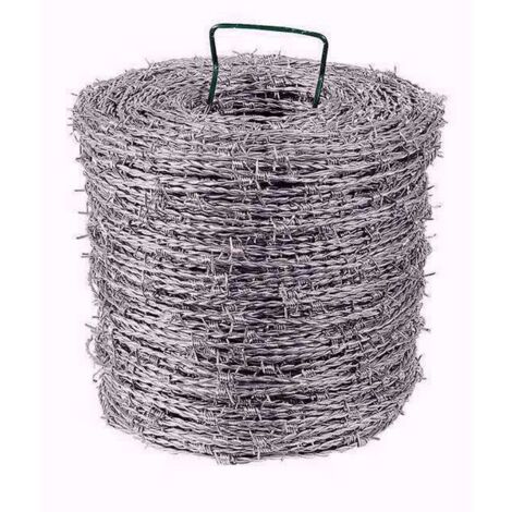 HA risson de fil de fer barbelA  Cavatorta 250 mt en acier galvanisA  solide avec 4 points de fil de 1,7 mm