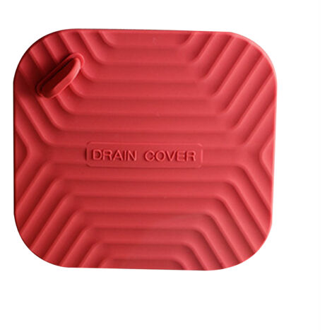 Haarabweisender Abflussreiniger aus TPR/Silikon – 15 x 15 cm Gitter – 4 Farben (Grau, Grün, Gelb, Rot) – 70 g – Waschbar und wiederverwendbar