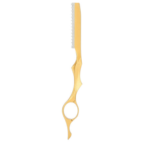 Haarausdünnmesser aus goldenem Edelstahl – Tragbares Friseurwerkzeug