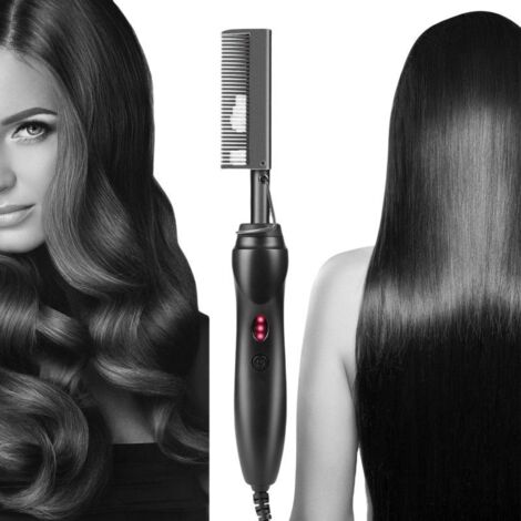 Haarglättbürste Haarglätter Bürste, Glättbürste mit Ionentechnol