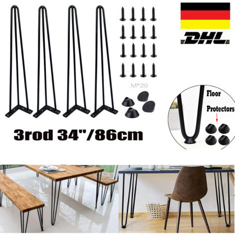 Haarnadelbeine Metall Tischbeine 34 inch 86cm Tischgestell Hairpin Leg 4pcs