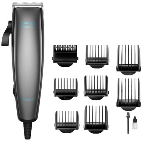 Haarschneider mit Kabine, Klingen mit Titan Beschichtung und 9 Kämme.