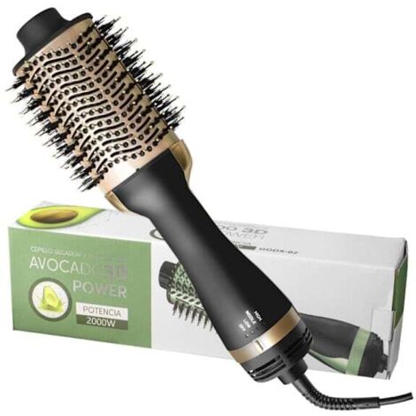 Haartrockner-Kamm, 4-in-1-Heißluftkamm 2000W mit negativer Ionenfunktion und 3 Windgeschwindigkeitsstufen.