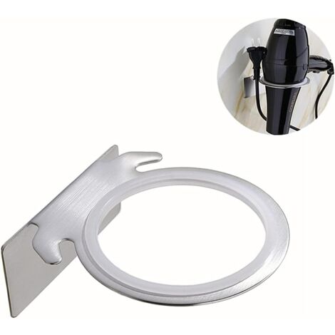 Haartrocknerhalter Der an der Wand montierte Haartrocknerhalter besteht aus Edelstahl mit 3M-Kleber