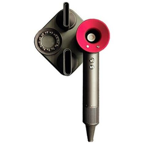 Haartrocknerhalter, schwarze Wandhalterung für Dyson-Haartrockner, magnetischer Wandmontagerahmen für Dyson Supersonic-Haartrockner, Zubehör-Organizer-Aufbewahrungsregal für Lockenwickler, Diffusor, D