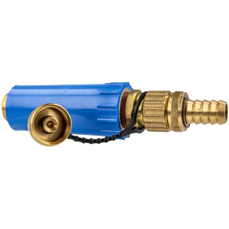 Haas Baustopfenventil - Baustopfen mit Füll- und Entleerungsventil - 1/2 Zoll AG, blau