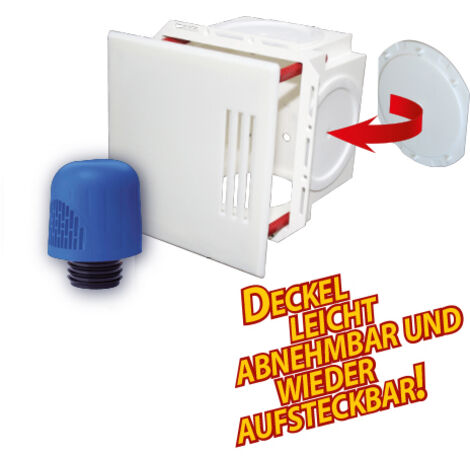 Haas Kunststoff-Wandeinbaukasten klein mit Sichtblende und Rohrbelüfter