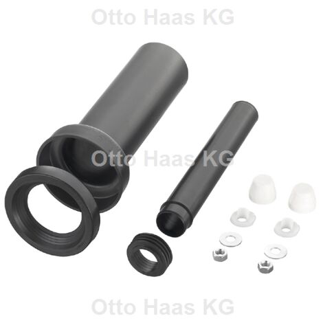 HAAS Wand-WC-Anschlussgarnitur 3603 DN 110, Abdeckkappen weiß, 300mm, Toilette