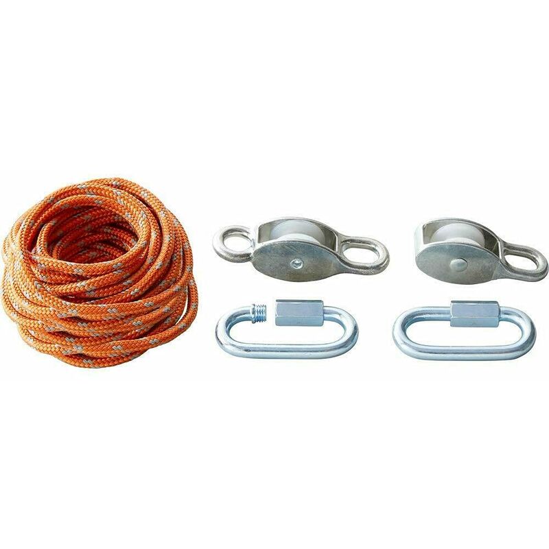 Image of 303623 Terra Kids Block And Tackle Outdoors or Inside Where There Are High Ceilings-Rope Length 9m- Kit Can Be Disassembled - Haba