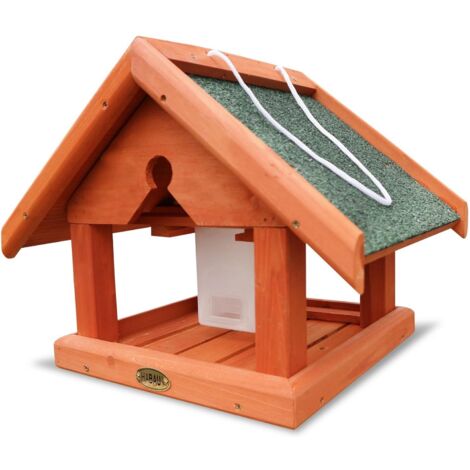 HABAU 2997 Vogelhaus Buchfink, Futterhaus zum Aufhängen mit Futtersilo