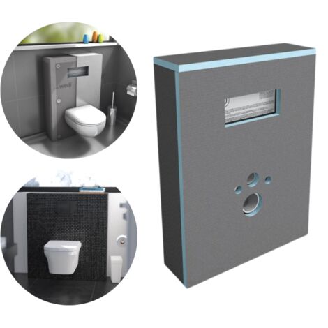 Wedi - Habillage bâti support I-Board avec ou sans revêtement Wedi I-Board Top, avec revetement concrete gris