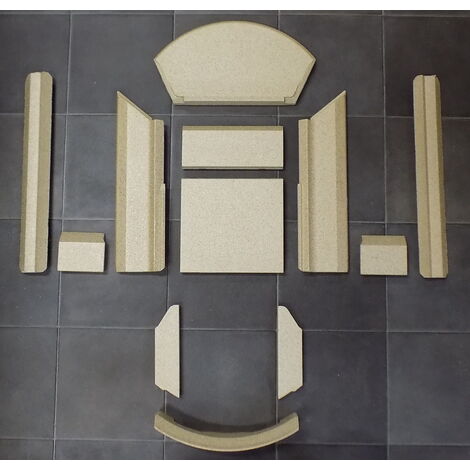 Habillage de foyer pour poêles à cheminée Liva 2G de Lotus - vermiculite - 12 pièces